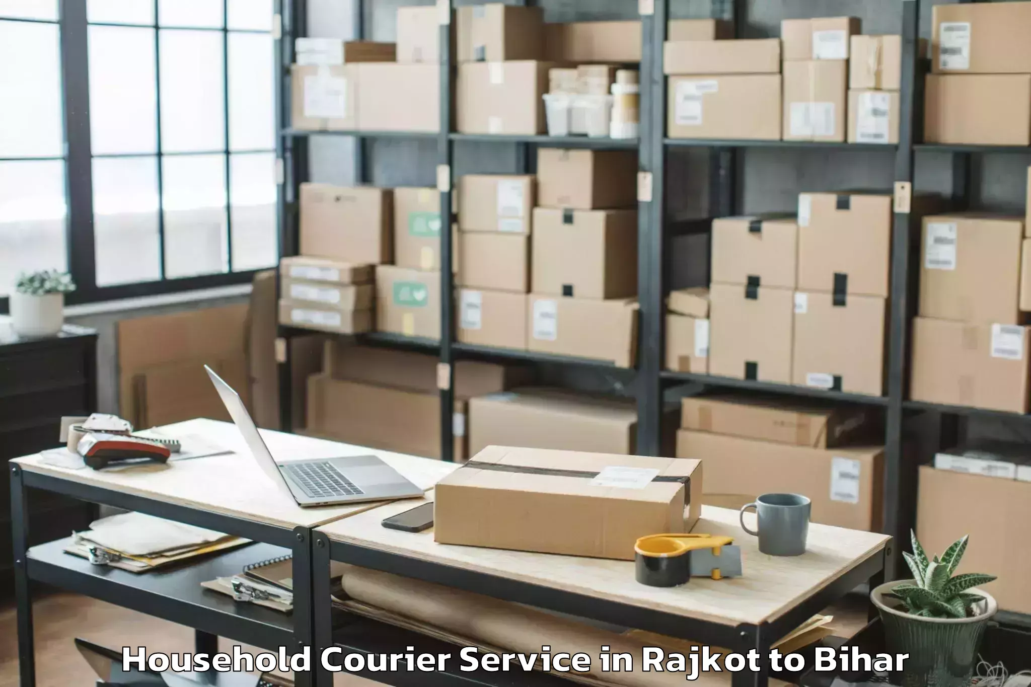 Efficient Rajkot to Nagar Nausa Household Courier